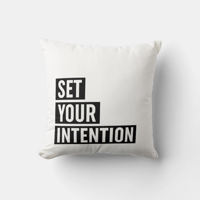 Set Your Intention Typography Cushion (Front)
