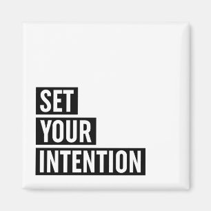 Set Your Intention Typography Magnet