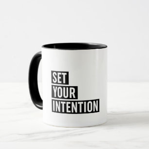 Set Your Intention Typography Mug