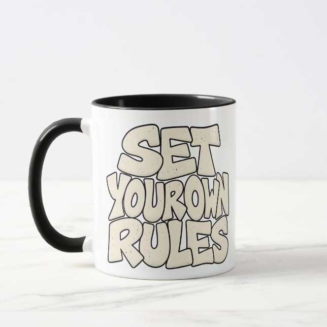  Set Your Own Rules — Independant Boss Mindset  Mug (Left)