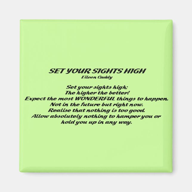 Set Your Sights High Magnet (Front)
