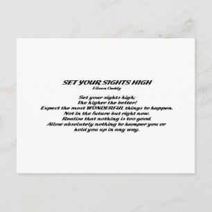 Set Your Sights High Postcard