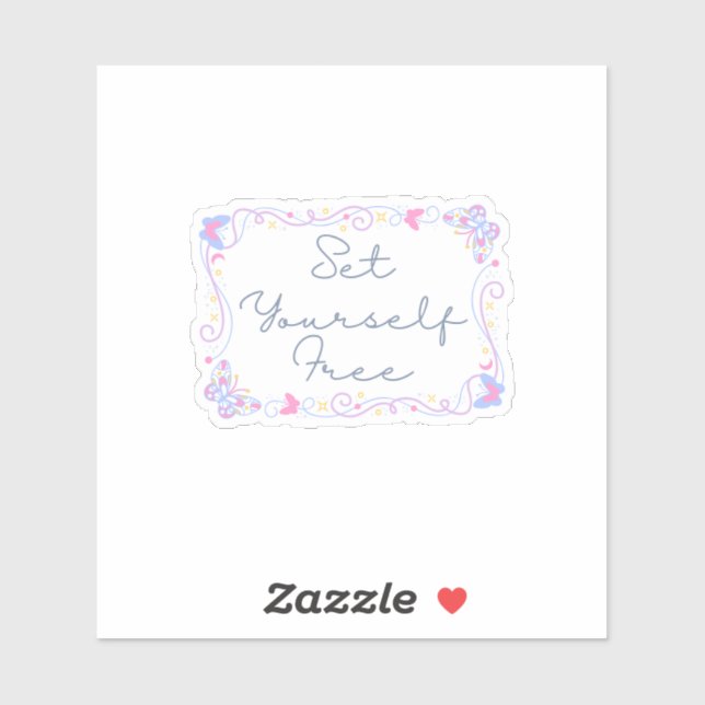 Set Yourself Free Inspirational Vinyl Sticker (Sheet)