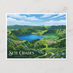 Sete Cidades, São Miguel Portugal Postcard