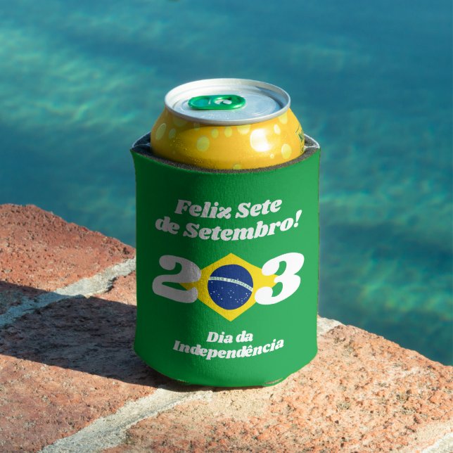 Sete de Setembro Independence Day Brazil Flag Can Cooler (In Situ Pool)
