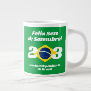 Sete de Setembro Independence Day Brazil Flag Large Coffee Mug