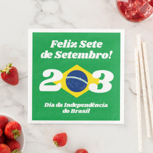 Sete de Setembro Independence Day Brazil Flag Napkin