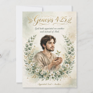 Seth Art Trading Card 5x7 - Genesis 4:25