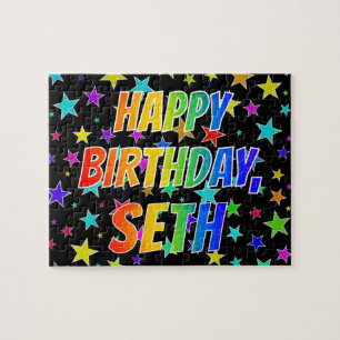 "SETH" First Name, Fun "HAPPY BIRTHDAY" Jigsaw Puzzle