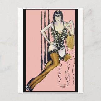 Seti - Brunette Pin-up Girl Card