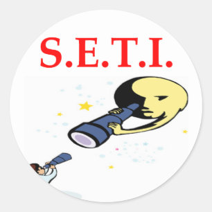 seti classic round sticker