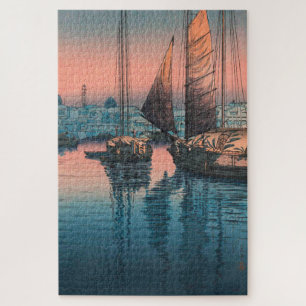 Seto Inland Sea at Tomonotsu by Tsuchiya Koitsu Jigsaw Puzzle