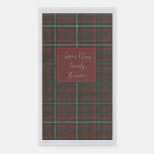 Seton Scottish Clan Tartan Napkin (Front)