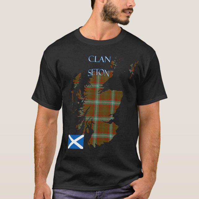 Seton Scottish Clan Tartan Scotland T-Shirt (Front)