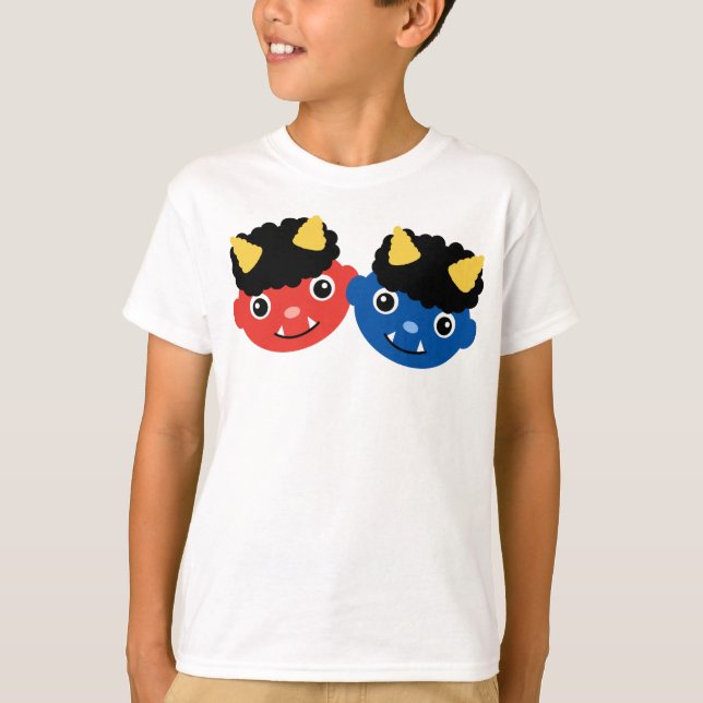 Setsubun Oni Red and Blue Demons T-Shirt (Front)