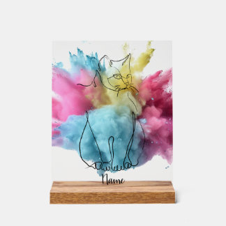 setter cat acrylic sign