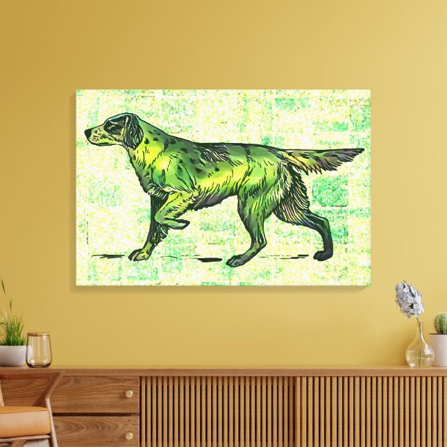 Setter Dog Canvas Print (Insitu(LivingRoom))