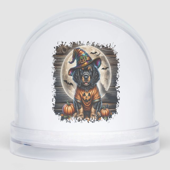 Setter Dog Halloween Square Snowglobe (Front)