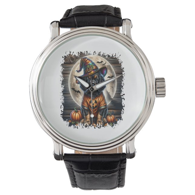 Setter Dog Halloween Square Watch (Front)