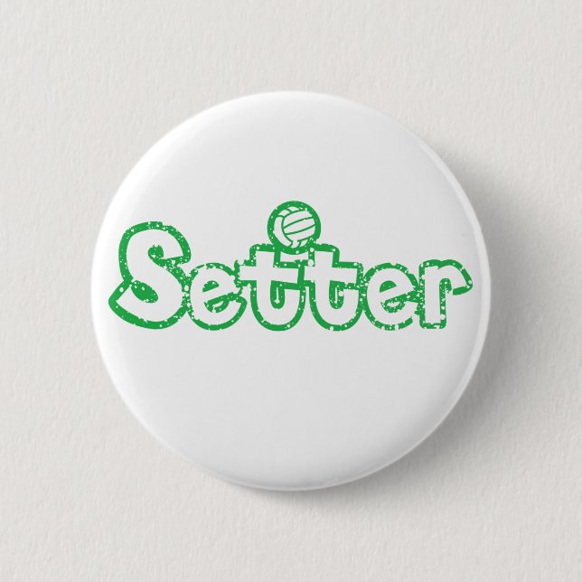 Setter Volleyball 6 Cm Round Badge (Front)
