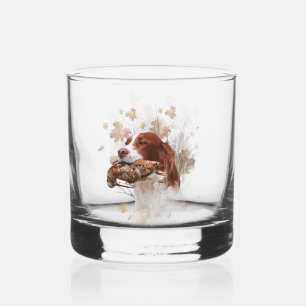 Setter , woodcock Hunting Whiskey Glass