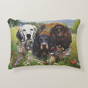Setters Family  Decorative Cushion