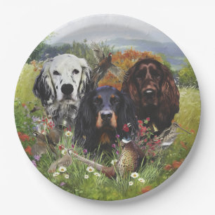 Setters Family  Paper Plate