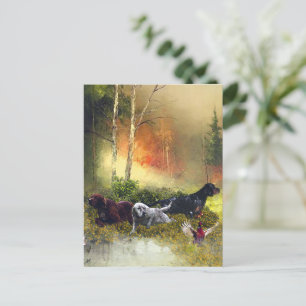 Setters Family    Postcard