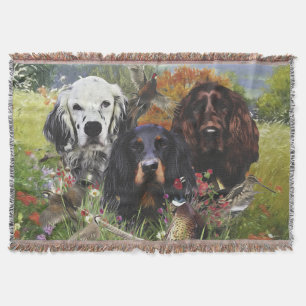 Setters Family  Throw Blanket