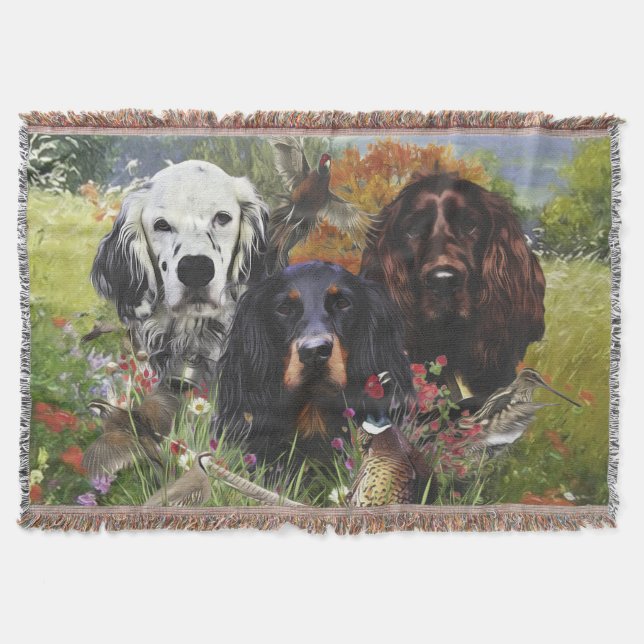 Setters Family  Throw Blanket (Front)