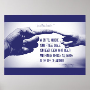 Setting a Healthy Example in Blue and White Poster