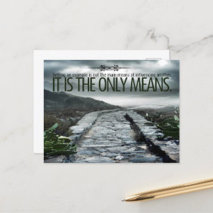 "Setting an example" Inspirational Quote Postcard