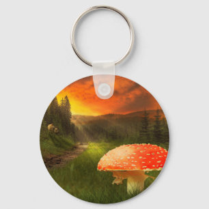Setting Autumn Sun. Key Ring