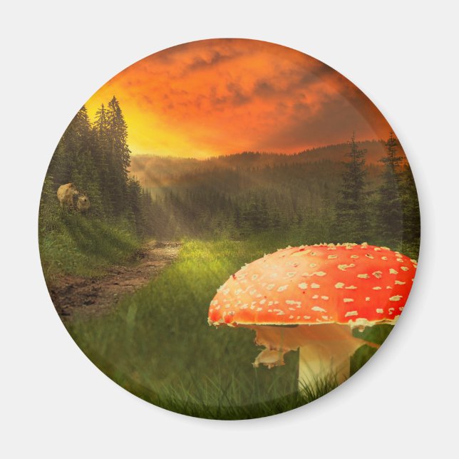 Setting Autumn Sun. Magnet (Front)