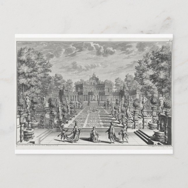 Setting for an opera in a garden, from 'Architectu Postcard (Front)