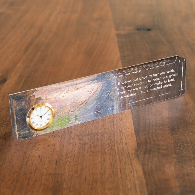 Setting Goals Inspirational Nameplate (Side)