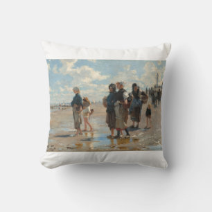 Setting Out to Fish by John Singer Sargent Cushion