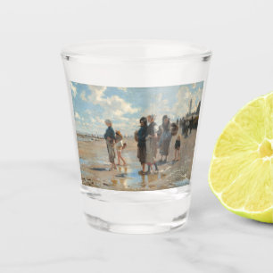 Setting Out to Fish by John Singer Sargent Shot Glass