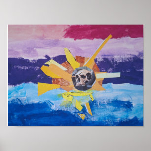 Setting Skull in the Sun Sea Poster
