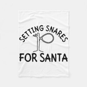 Setting Snares For Santa - Wire Snare Christmas 1  Fleece Blanket