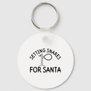 Setting Snares For Santa - Wire Snare Christmas 1 Key Ring