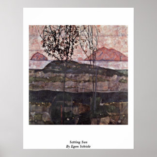 Setting Sun By Egon Schiele Poster