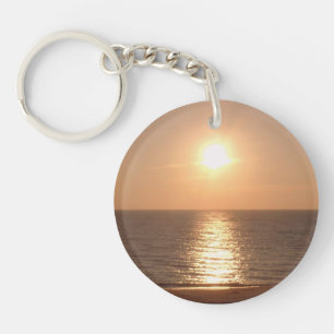 Setting Sun & Cape May Lighthouse Key Ring