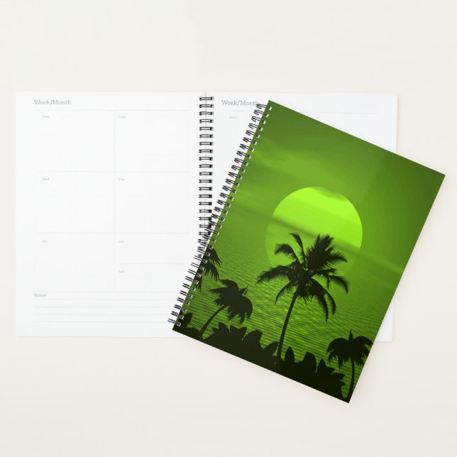 Setting Sun Green Tropics Palm Beach Planner (Display)