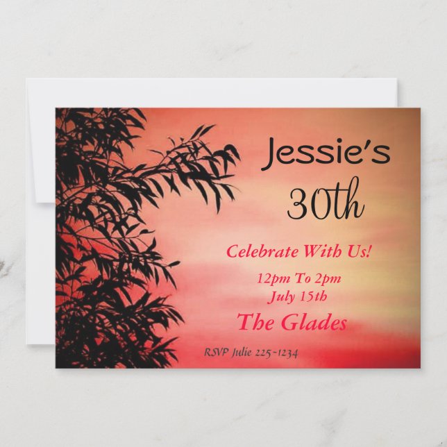 Setting Sun Invitation (Front)