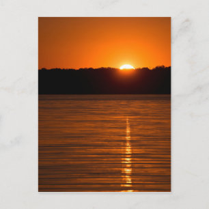Setting Sun over Canyon Lake Reservoir Postcard