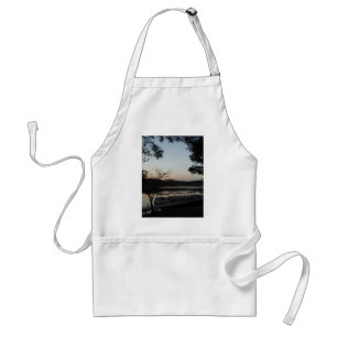 Setting Sun, Rising Moon  over  Lake Arrowhead Standard Apron