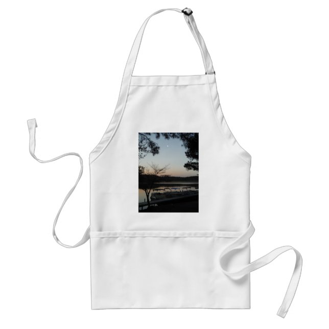 Setting Sun, Rising Moon  over  Lake Arrowhead Standard Apron (Front)