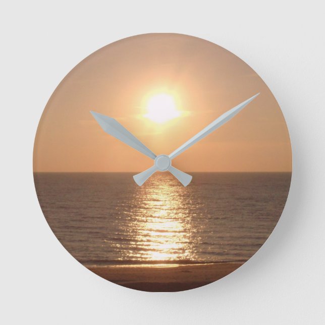 Setting Sun Round Clock (Front)