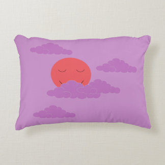 Setting Sun with Purple Clouds:  Decorative Cushion